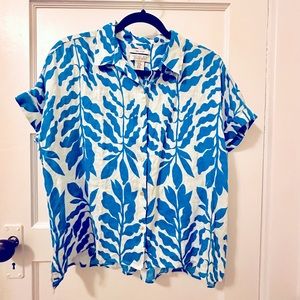 Oversized Linen Button-Up Shirt